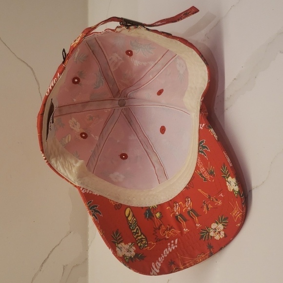 TOPMAN Red Hawaiian Cap Hat Mens Baseball Cap Adjustable Back - Picture 5 of 8
